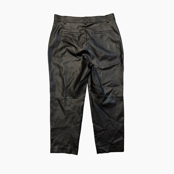 Aritzia Babaton Command Cropped Pant | Black Vegan Leather | Size 12/L - Picture 4 of 15